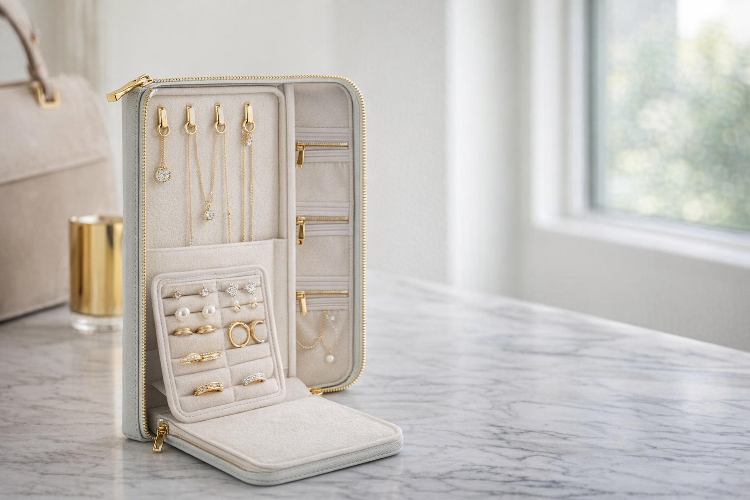 Boutique Travel Jewellery Case personalizzabile